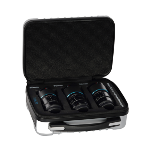 Saturn 1.6x Carbon Lens Set 3x L Mount (35, 50, 75mm, Neutral Flare) 3S-LN - Inside the box